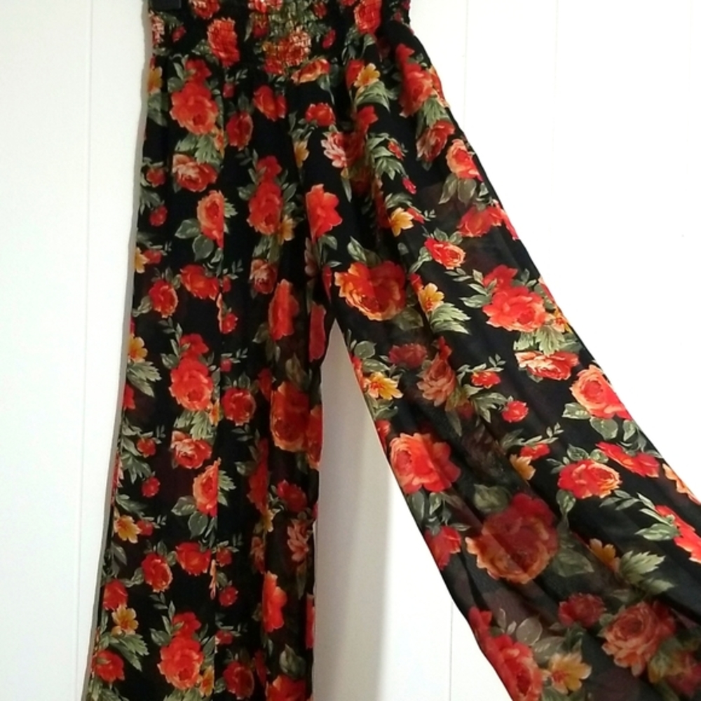 Sheer Rose patterned Pants